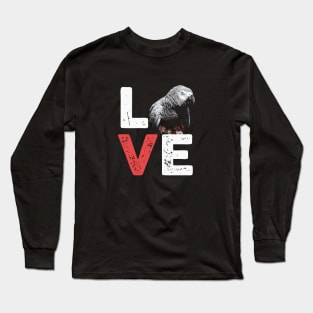 African Grey Parrot Love Long Sleeve T-Shirt